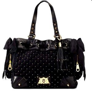 🦄 🖤JUICY COUTURE 🖤🦄 Y2K RARE  Black Quilted Daydreamer tote NEW WITH TAGS 🥰